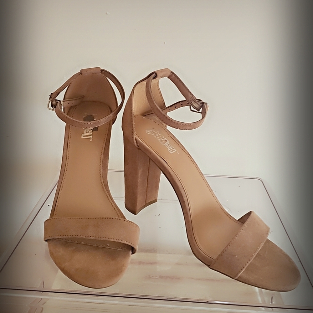 Trashy Diva Tan Ankle Strap Heels